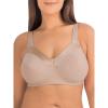Fruit of The Loom Women’s Cotton Soft Cup Bra – Wire-Free with Seamed Design for Extra Support(Sand)