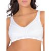Fruit of The Loom Women’s Cotton Soft Cup Bra – Wire-Free with Seamed Design for Extra Support(White)