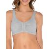 Fruit of the Loom Women’s Multi-Pack Front Close Sports Bra(Heather Grey)