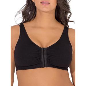 Fruit of the Loom Women’s Multi-Pack Front Close Sports Bra(Black Hue)