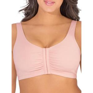 Fruit of the Loom Women’s Multi-Pack Front Close Sports Bra(Blushing Rose)
