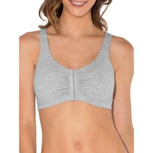 Fruit of the Loom Women’s Multi-Pack Front Close Sports Bra(Heather Grey)