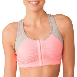 Fruit of the Loom Women’s Multi-Pack Front Close Sports Bra(Popsicle Pink With Grey/Grey)
