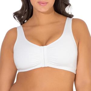 Fruit of the Loom Women’s Multi-Pack Front Close Sports Bra(White)