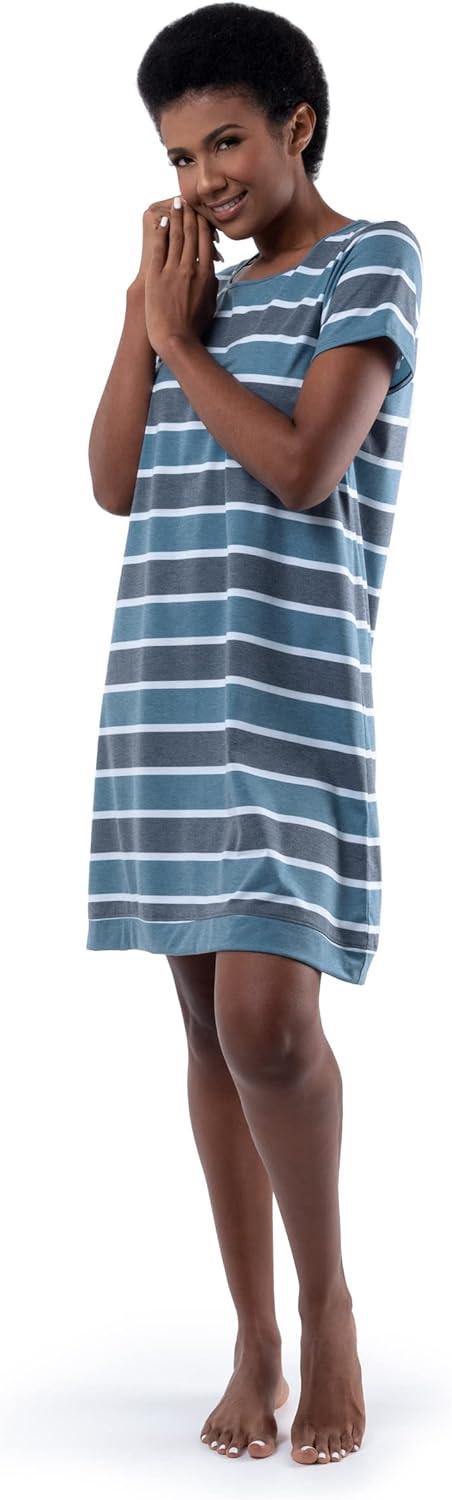 image:imageFruit of the Loom Womens Super Soft and Breathable Sleep ShirtBlue Stripe