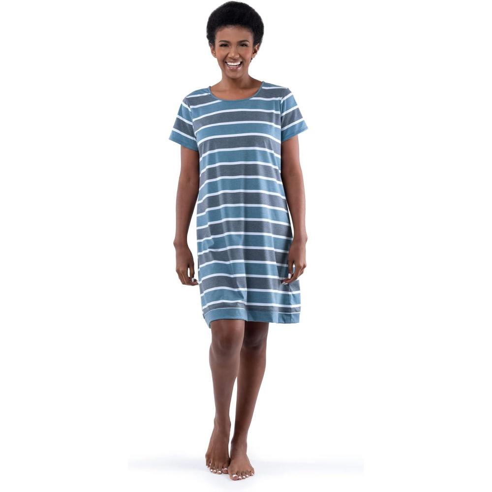 image:imageFruit of the Loom Womens Super Soft and Breathable Sleep ShirtBlue Stripe