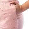 Fruit of the Loom Women’s 360 Stretch Ruffle Sleeve V-neck Tee and Capri Sleep Pajama Set(Watercolor Hearts)