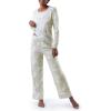 Fruit of the Loom Women’s Long Sleeve Tee and Pant 2 Piece Sleep Set(Grey Camo)