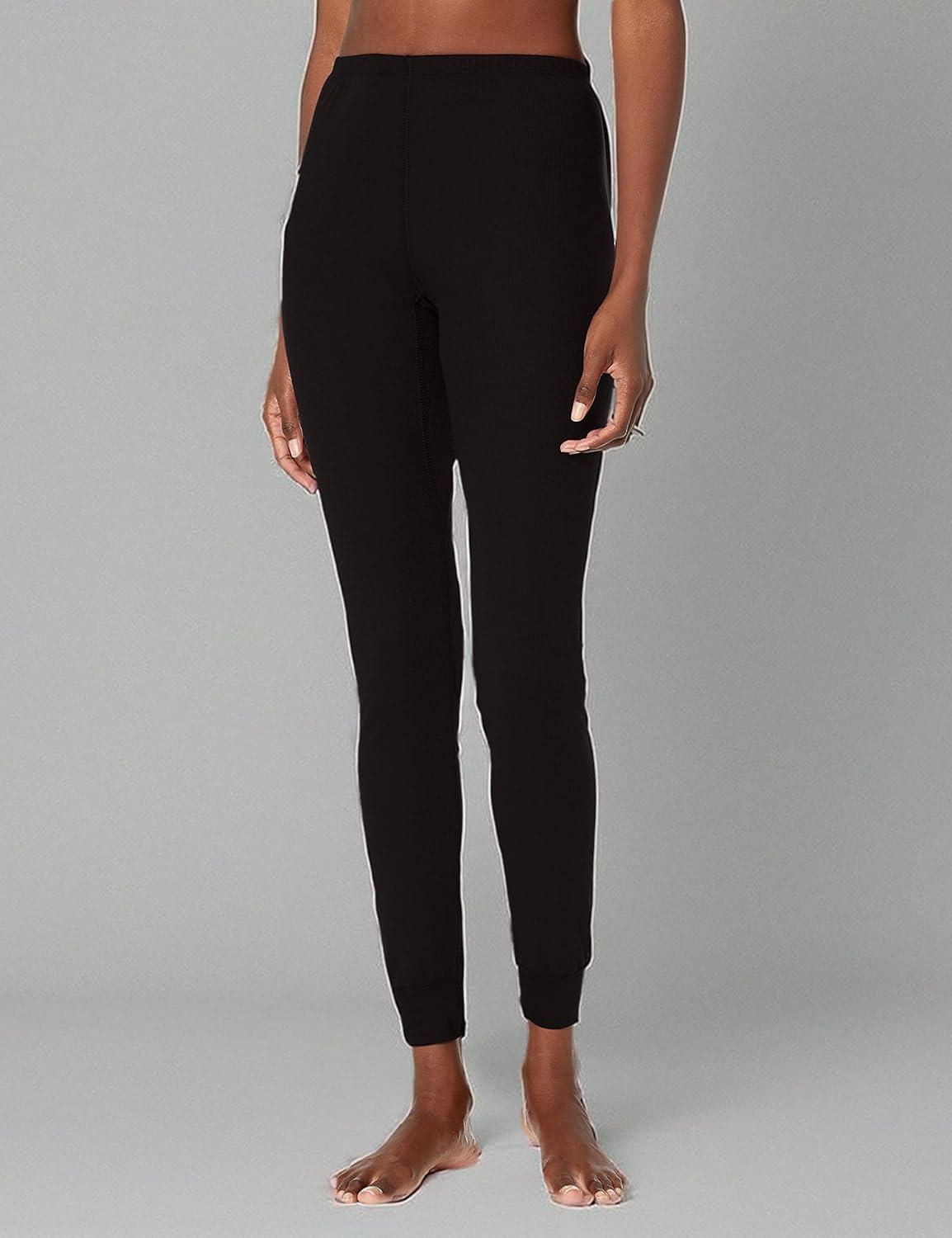 image:imageFruit of the Loom Womens Micro Waffle Thermal BottomBlack