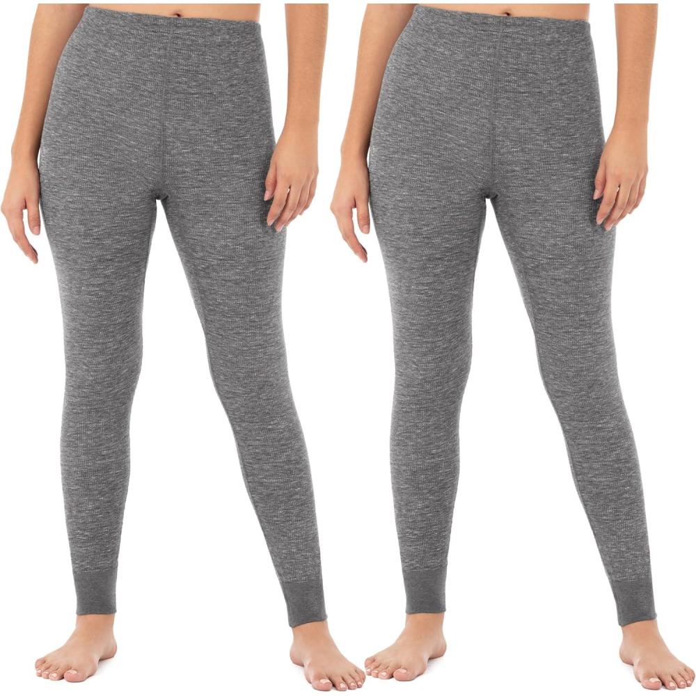 image:imageFruit of the Loom Womens Micro Waffle Thermal BottomSmoke HeatherSmoke Heather