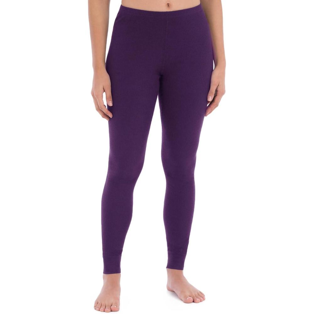image:imageFruit of the Loom Womens Micro Waffle Thermal BottomViolet