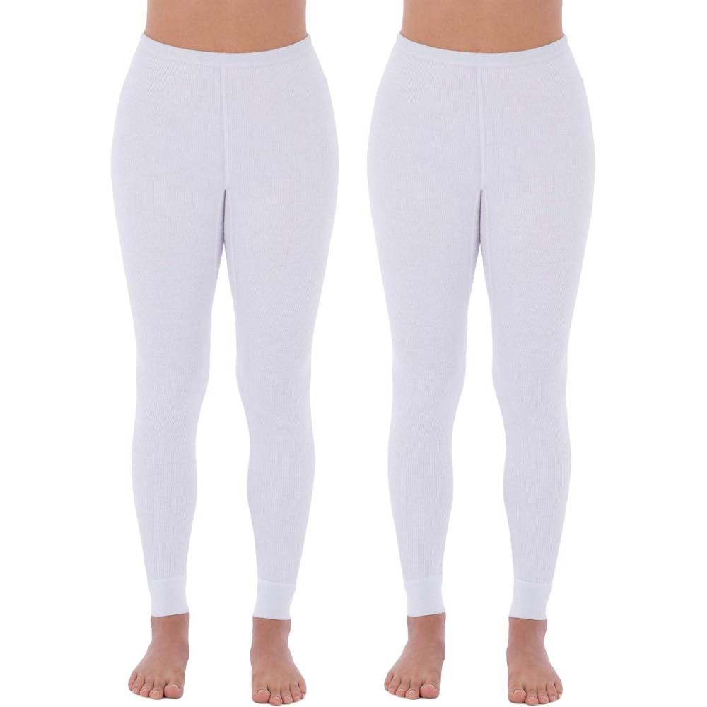 image:imageFruit of the Loom Womens Micro Waffle Thermal BottomWhiteWhite