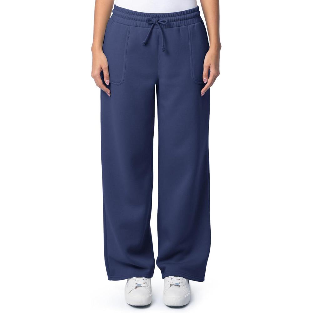 image:imageFruit of the Loom Womens WideLeg Fleece SweatpantsDeep Cobalt
