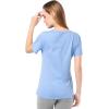 Fruit of The Loom Women’s Short Sleeve Crew Neck T-Shirt, 2 Pack(Blue/White)