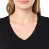 Fruit of The Loom Women’s Short Sleeve V-Neck T-Shirt, 2 Pack(Black/Black)