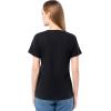 Fruit of The Loom Women’s Short Sleeve V-Neck T-Shirt, 2 Pack(Black/Black)