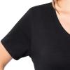 Fruit of The Loom Women’s Short Sleeve V-Neck T-Shirt, 2 Pack(Black/Black)
