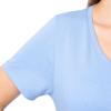 Fruit of The Loom Women’s Short Sleeve V-Neck T-Shirt, 2 Pack(Blue/White)