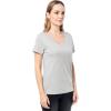 Fruit of The Loom Women’s Short Sleeve V-Neck T-Shirt, 2 Pack(Cobalt/Grey Heather)