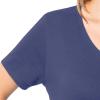 Fruit of The Loom Women’s Short Sleeve V-Neck T-Shirt, 2 Pack(Cobalt/Grey Heather)