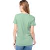Fruit of The Loom Women’s Short Sleeve V-Neck T-Shirt, 2 Pack(Green/White)