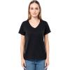 Fruit of The Loom Women’s Short Sleeve V-Neck T-Shirt, 2 Pack(Grey Heather/Black)