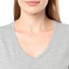 Fruit of The Loom Women’s Short Sleeve V-Neck T-Shirt, 2 Pack(Grey Heather/Black)