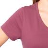 Fruit of The Loom Women’s Short Sleeve V-Neck T-Shirt, 2 Pack(Rose/Black)
