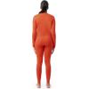 Fruit of the Loom Women’s High Neck Top and Legging Thermal Set(Red)