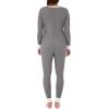Fruit of the Loom Women’s Micro Waffle Premium Thermal Union Suit(Smoke Heather)