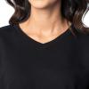 Fruit of the Loom Women’s V-neck Fleece Pullover Cropped Sweatshirt(Black)