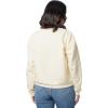 Fruit of the Loom Women’s V-neck Fleece Pullover Cropped Sweatshirt(Buttercream)
