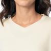 Fruit of the Loom Women’s V-neck Fleece Pullover Cropped Sweatshirt(Buttercream)