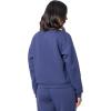 Fruit of the Loom Women’s V-neck Fleece Pullover Cropped Sweatshirt(Deep Cobalt)