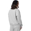 Fruit of the Loom Women’s V-neck Fleece Pullover Cropped Sweatshirt(Light Heather Grey)
