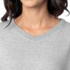Fruit of the Loom Women’s V-neck Fleece Pullover Cropped Sweatshirt(Light Heather Grey)
