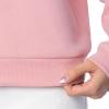Fruit of the Loom Women’s V-neck Fleece Pullover Cropped Sweatshirt(Pink Nectar)