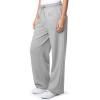 Fruit of the Loom Women’s Wide-Leg Fleece Sweatpants(Light Heather Grey)