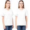 Fruit of The Loom Women’s Short Sleeve Boyfriend T-Shirt, 2 Pack(White/White)