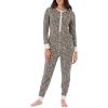 Fruit of the Loom Women’s Micro Waffle Premium Thermal Union Suit(Animal Print)