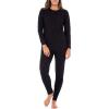 Fruit of the Loom Women’s Micro Waffle Premium Thermal Union Suit(Black)
