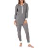 Fruit of the Loom Women’s Micro Waffle Premium Thermal Union Suit(Smoke Heather)
