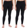 Fruit of the Loom Women’s Micro Waffle Thermal Bottom(Black/Black)