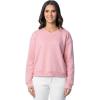 Fruit of the Loom Women’s V-neck Fleece Pullover Cropped Sweatshirt(Pink Nectar)