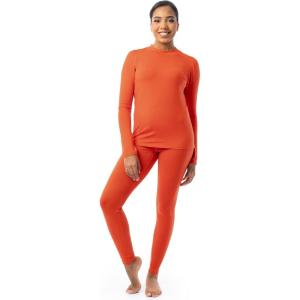 Fruit of the Loom Women’s High Neck Top and Legging Thermal Set(Red)