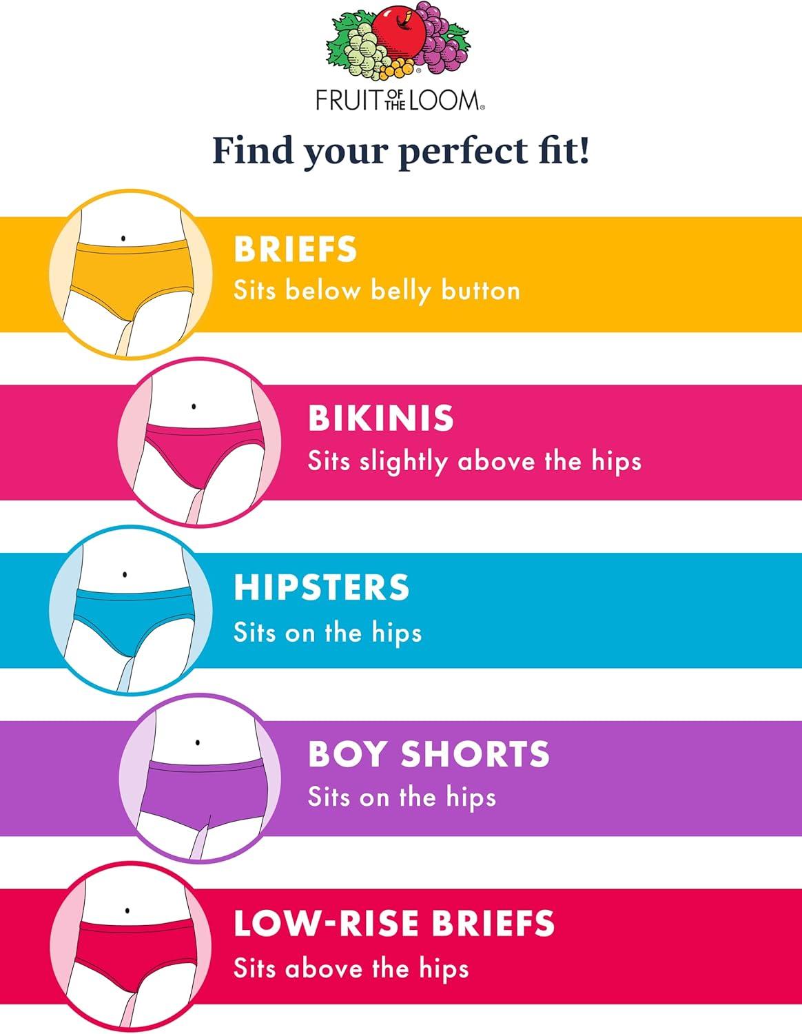 image:imageFruit of the Loom Girls Breathable UnderwearBrief 6 Pack Assorted Pack 1