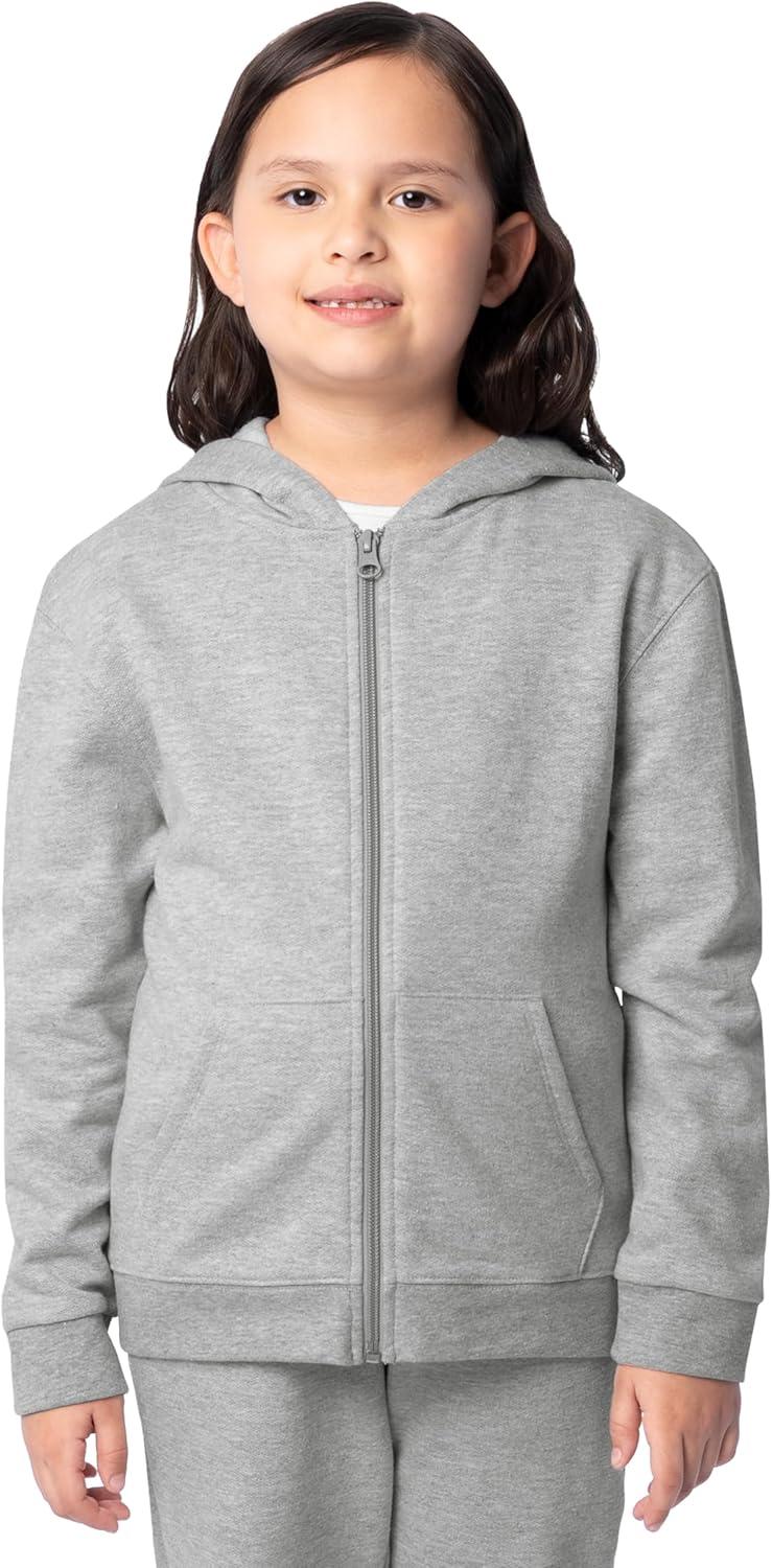 image:imageFruit of the Loom Kids Fleece Full Zip Hoodie SweatshirtLight Grey Heather
