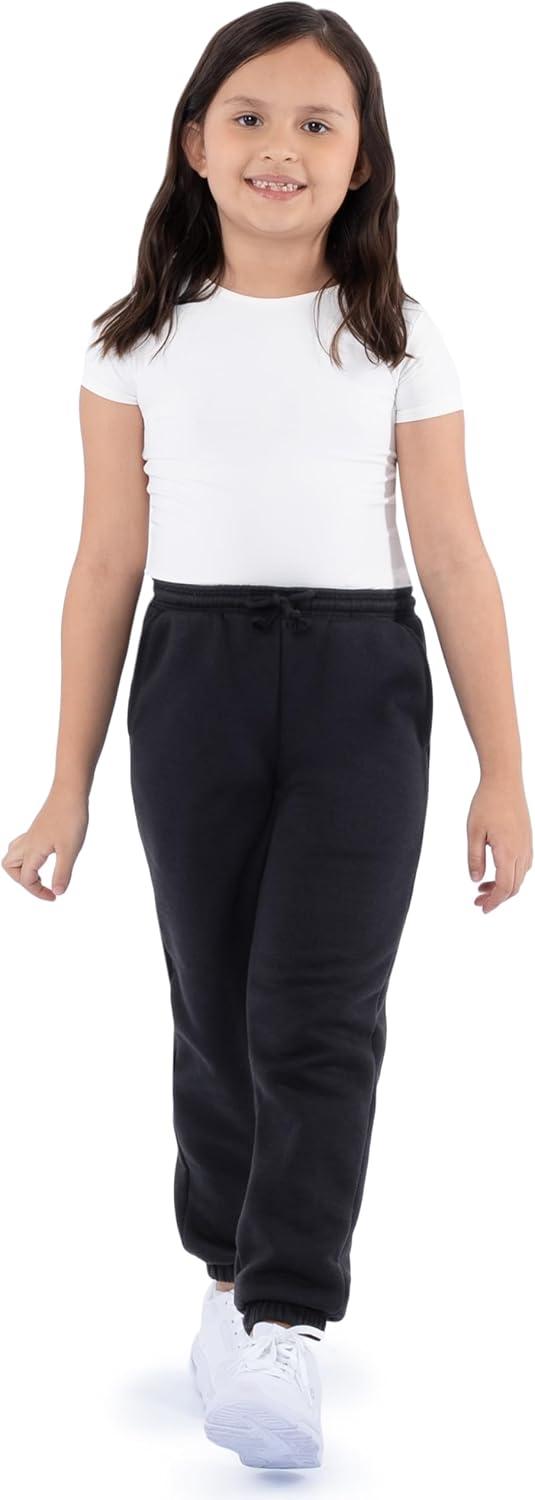 image:imageFruit of the Loom Unisex Kids Fleece Jogger Sweatpant 2 PackBlackBlack