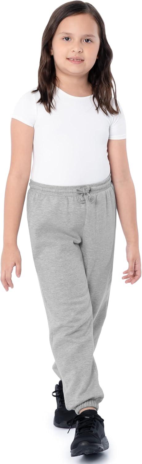 image:imageFruit of the Loom Unisex Kids Fleece Jogger Sweatpant 2 PackBlackHeather Grey