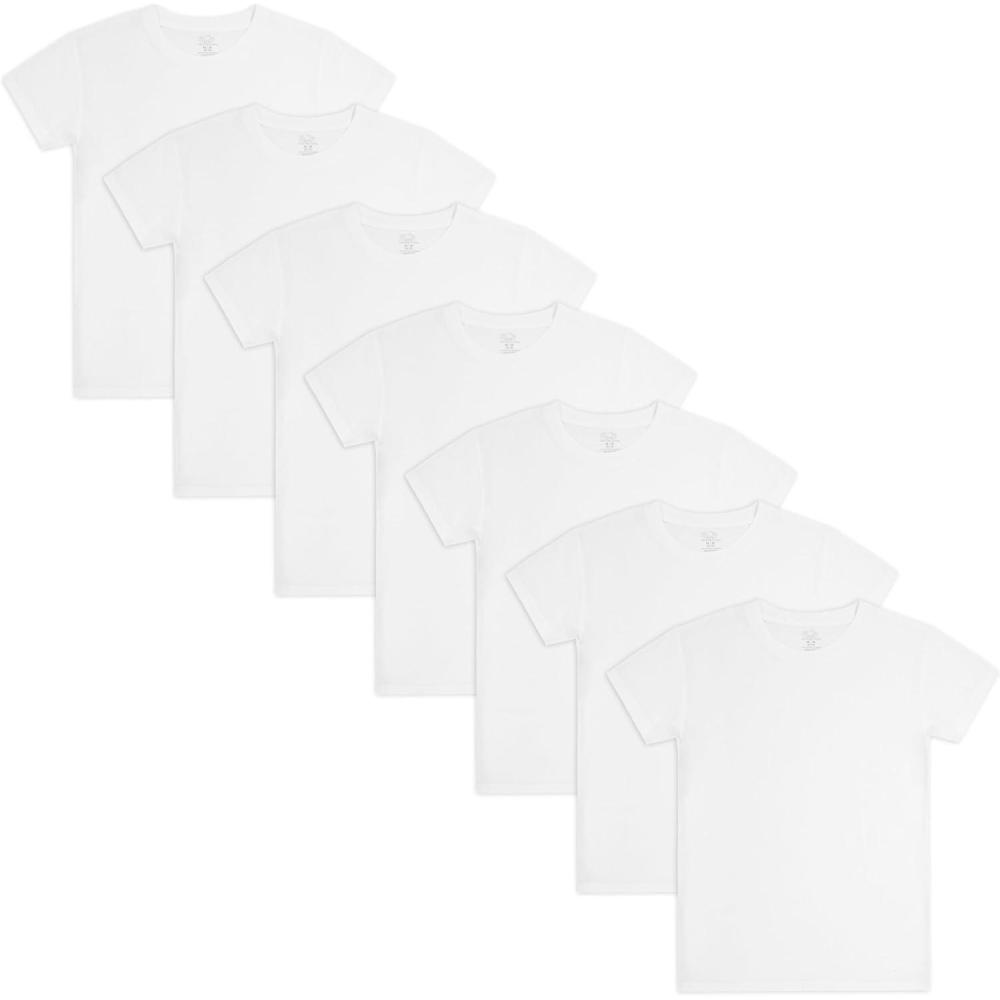 image:imageFruit of The Loom Boys Eversoft Cotton Undershirts T Shirts amp Tank TopsT Shirt Boys 7 Pack White